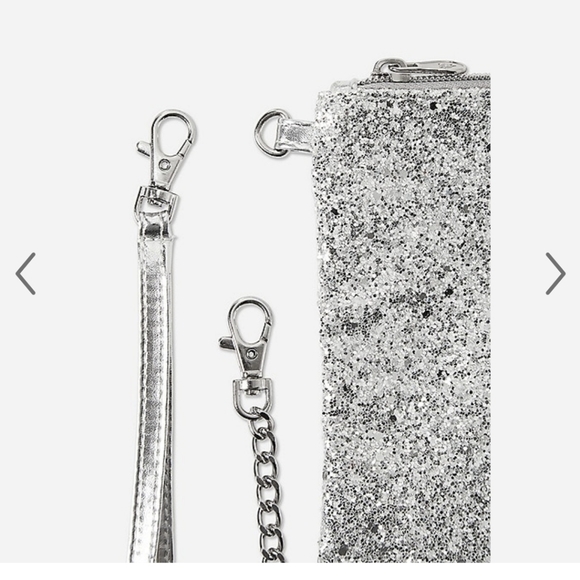 JUSTICE silver glitter convertible crossbody bag - Picture 2 of 2